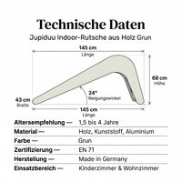 Jupiduu Indoor Holzrutsche Grün - Bild 5