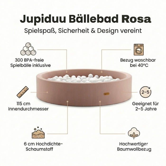 Jupiduu Bällebad Rosa