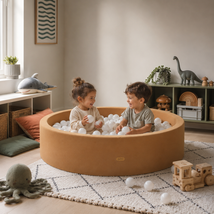 Jupiduu Bällebad mit 300 Bällen –  Kinder ab 2 Jahren Camel