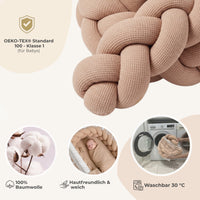 Braided bed bumper beige knit - Bild 5