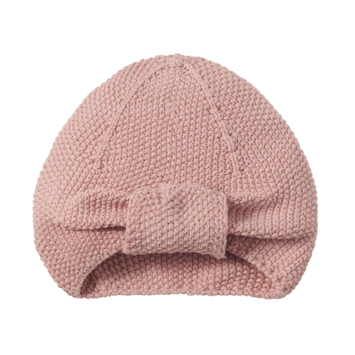 Bonnet turban pour bébé vieux rose