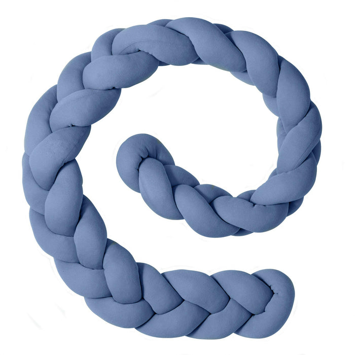 Nordic Coast Company Bettschlange geflochten Blau Jersey