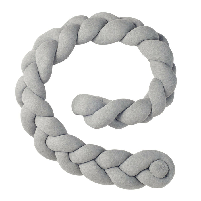 Braided bed bumper grey jersey
