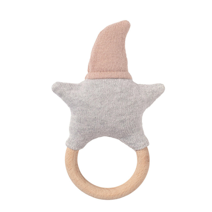 Baby rattle star pink