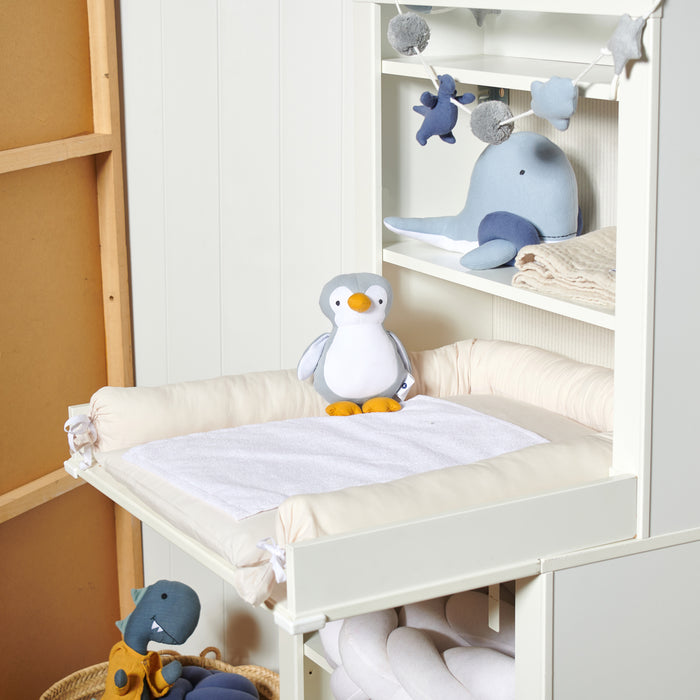 Spieluhr Baby Pinguin Grau