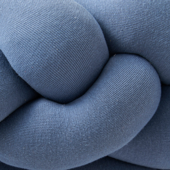 Tresse de lit en coton tricoté Jersey bleu