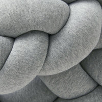 Tresse de lit en coton tricoté Jersey Gris - Bild 3
