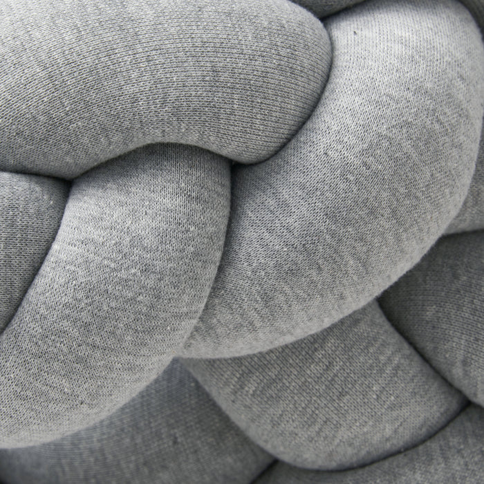 Tresse de lit en coton tricoté Jersey Gris