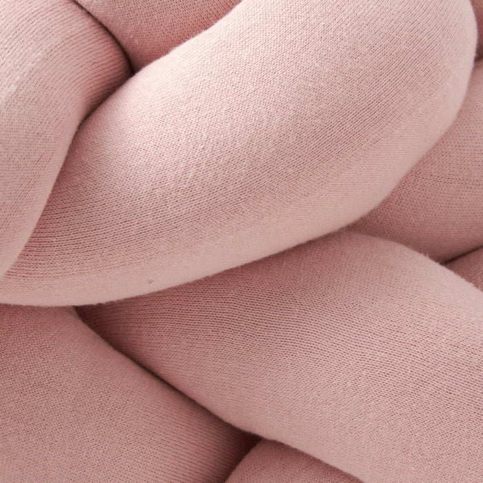 Tresse de lit en coton tricoté jersey rose 