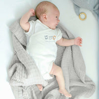 Baby Geschenkset Musselindecke Grau - Bild 3