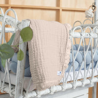Musselin Fransendecke Beige - Bild 5
