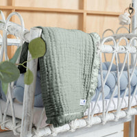 Musselin Fransendecke Mint - Bild 7