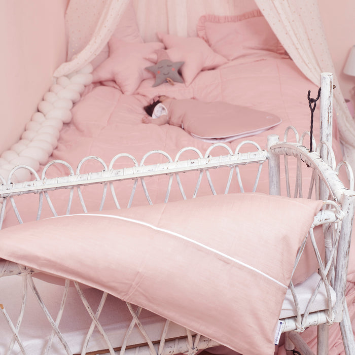 Baby bed linen old rose