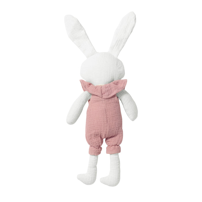 Cuddly toy muslin rabbit Bella