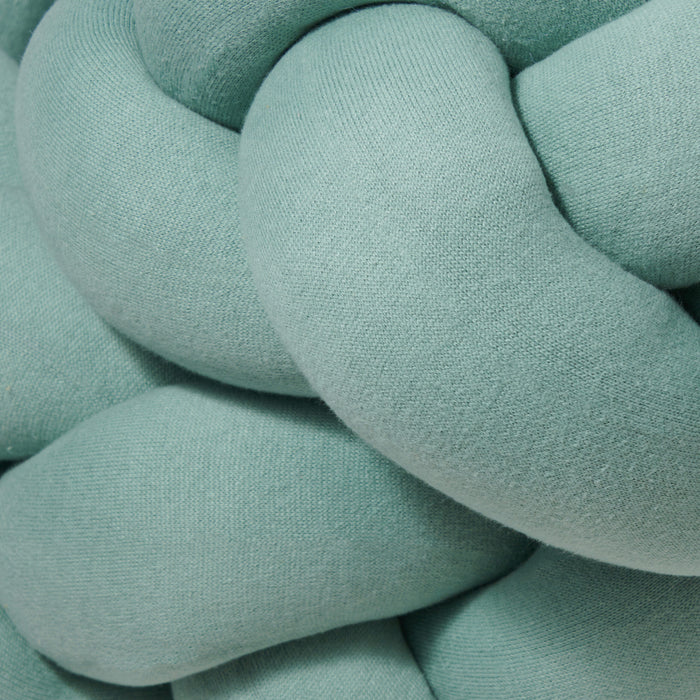 Tresse de lit coton tricoté menthe 