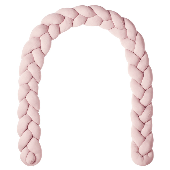 Braided bed bumper pink jersey 180cm