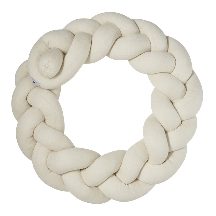Braided bed bumper ivory