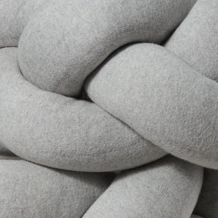 Tresse de lit en coton tricoté Gris XL 