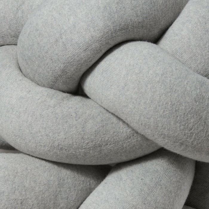 Tresse de lit coton tricoté gris 