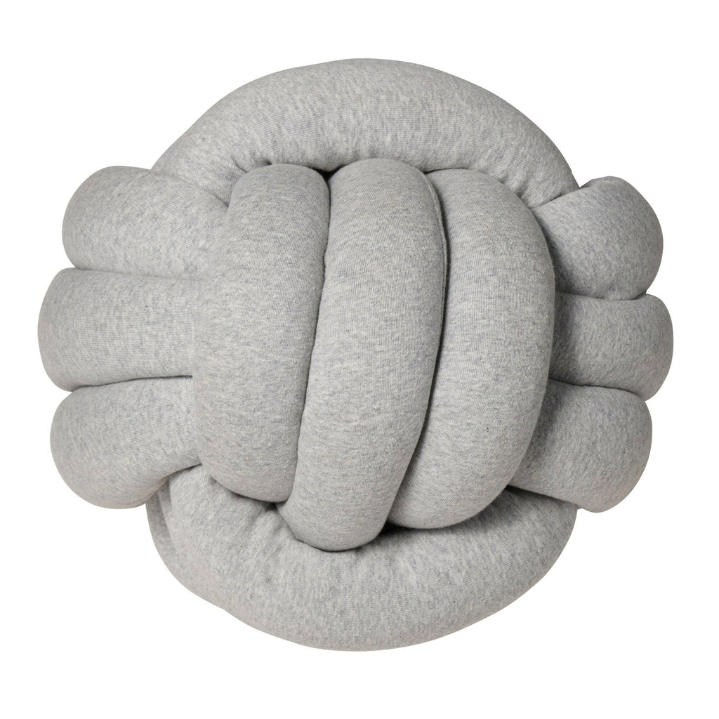 Grey shop knot pillow