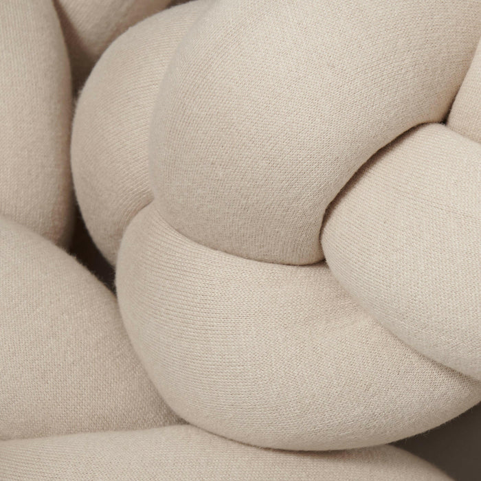Tresse de lit en coton tricoté sable XL