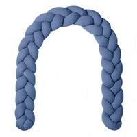 Tresse de lit en coton tricoté Jersey bleu - Bild 3