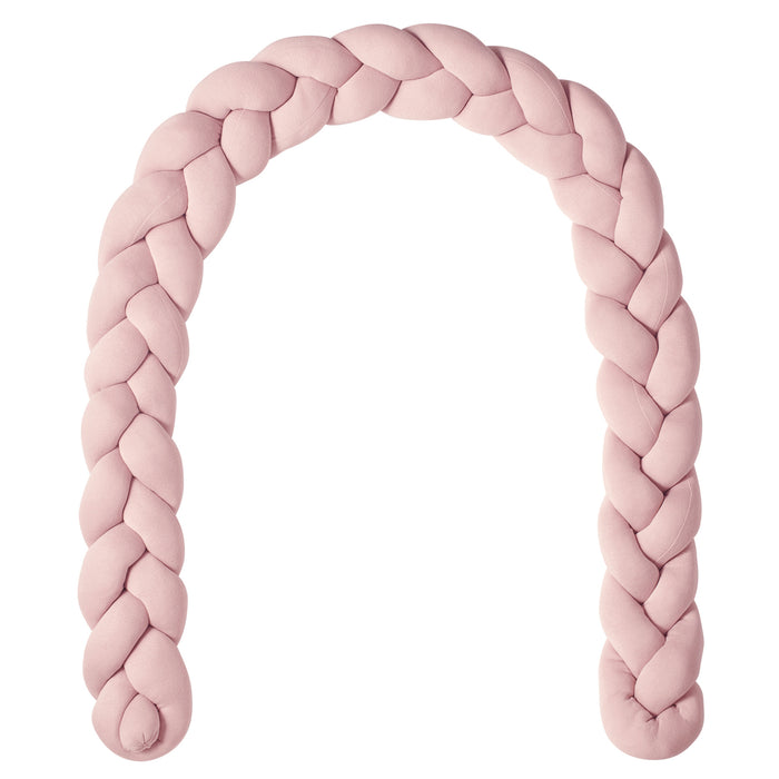 Braided bed bumper pink jersey