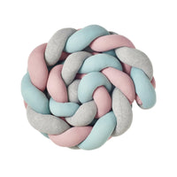 Tresse de lit en coton tricoté Jersey Trio Menthe - Bild 3