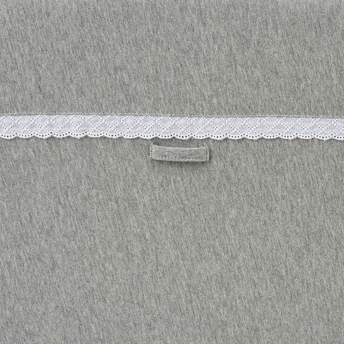 Baby Cot Bumper Gray Lace