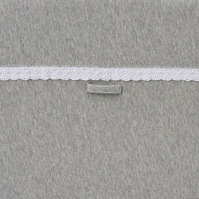 Baby Cot Bumper Gray Lace
